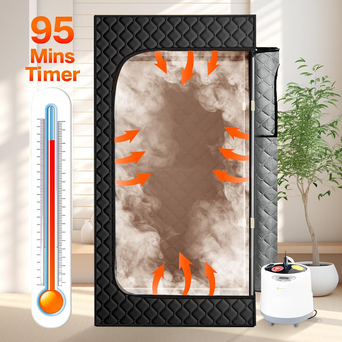 Sauna Box,Portable Steam Sauna Tent for Home,Personal Sauna Room with Remove Control,at Home Sauna Full Body,1200W 3L