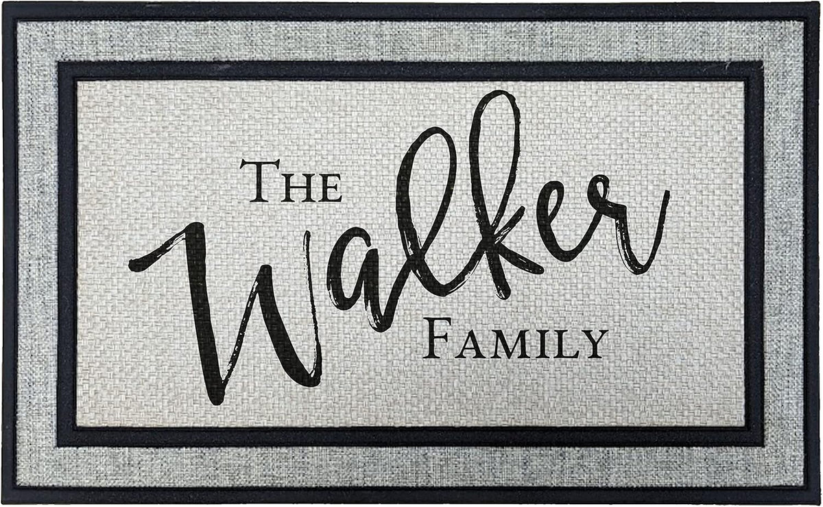 Personalized Monogram 18"x 30" Custom Doormat Door Mat for Front Door