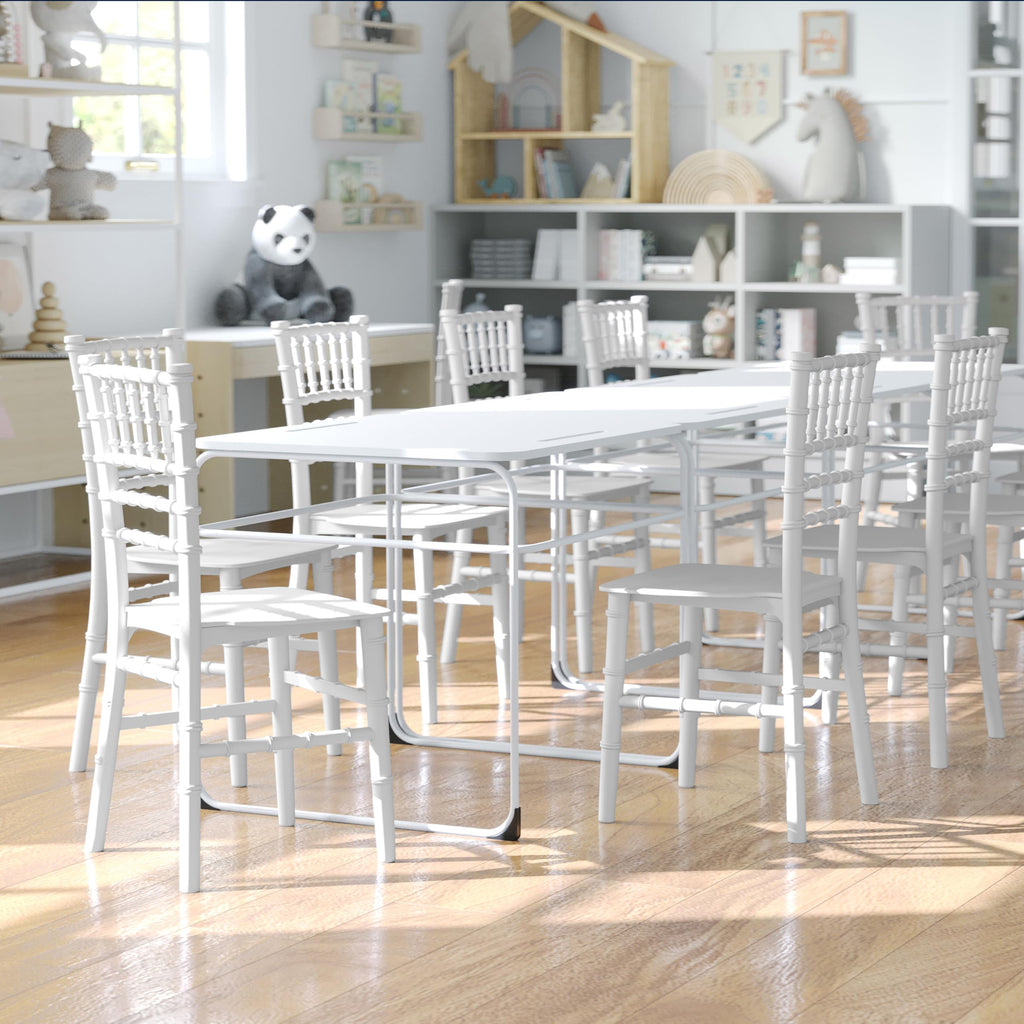 Hercules Kids Resin Chiavari Chair, White