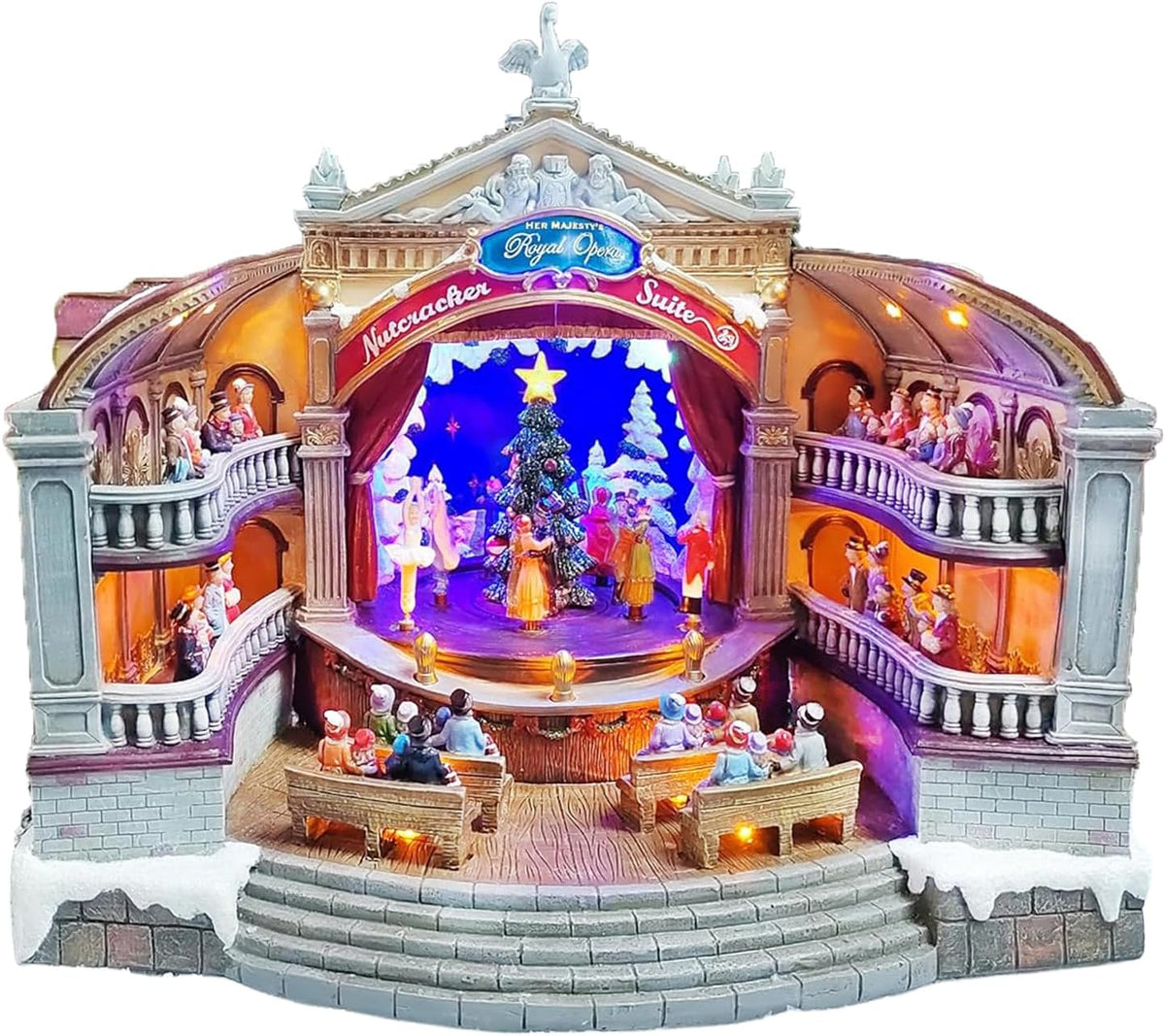 Christmas Village Centerpiece Decor, featuring LED Lights (Opera House)