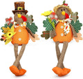 2 Pack Stuffed Animal Turkey Doll Thanksgiving Table Decoration