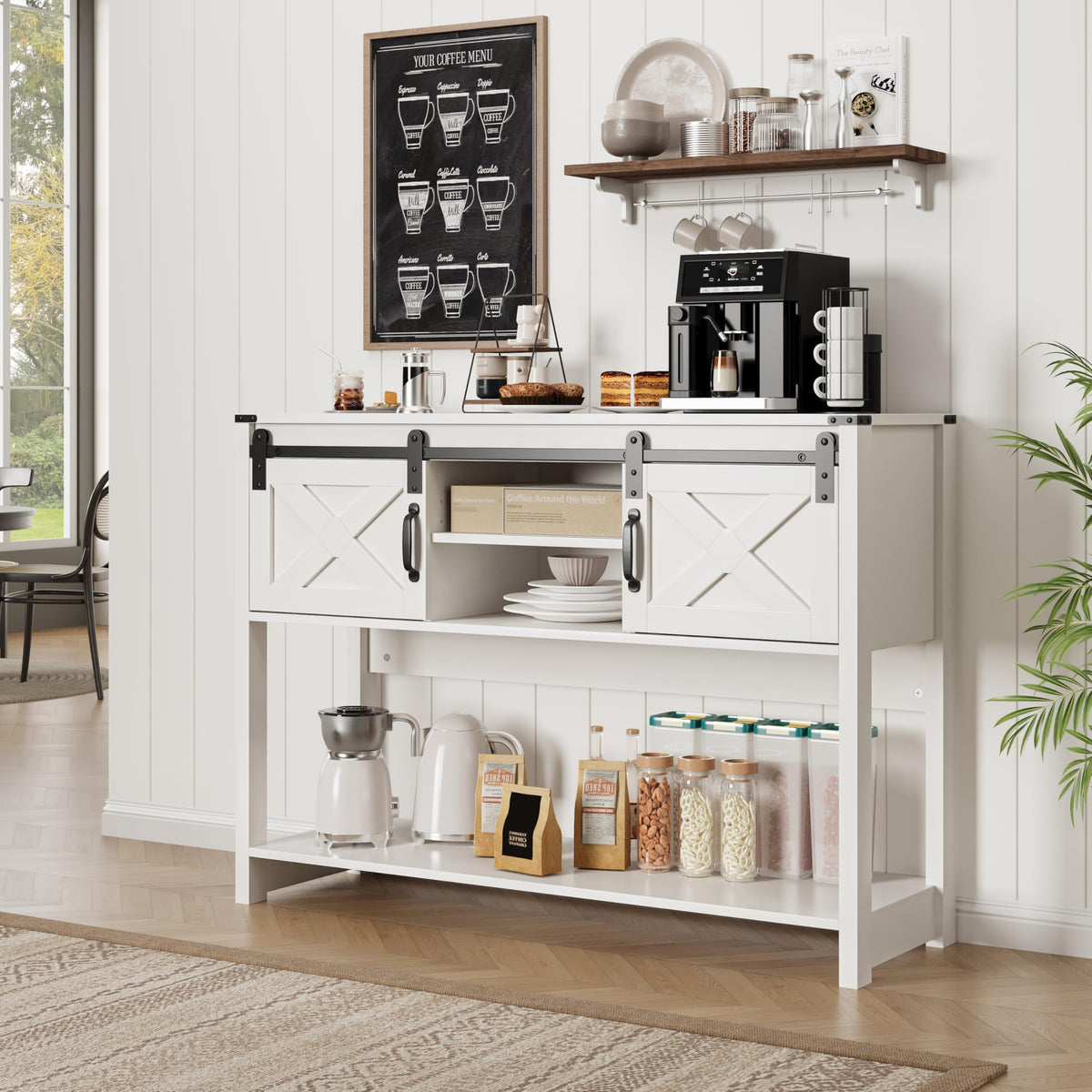 Farmhouse Entryway Table with Storage