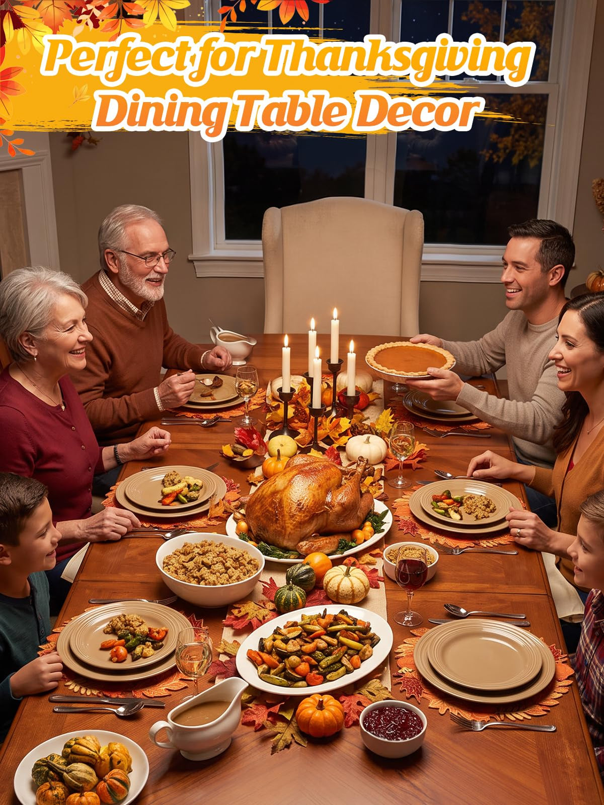 Fall Placemats Set of 6 for Thanksgiving Table Decor