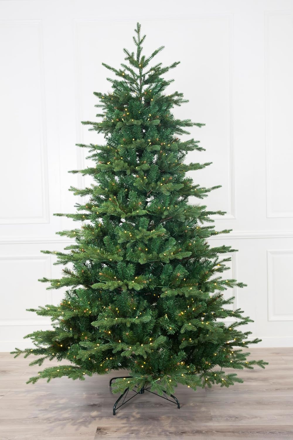 9 Foot European Balsam Fir Artificial Christmas Tree Pre-lit with Dual LED Lights (9ft Pre-lit)
