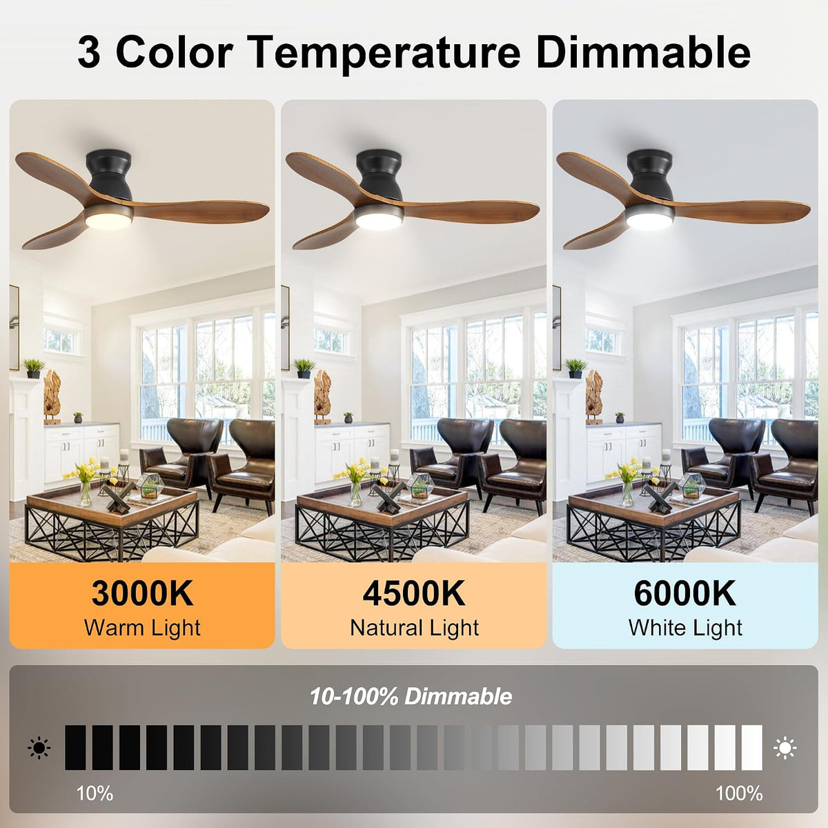 42" Ceiling Fan with Light & Remote
