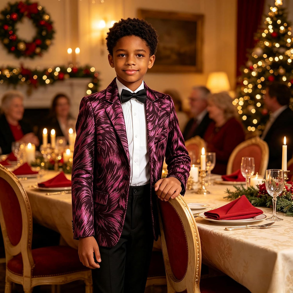 Boy Blazer Kids Regular Fit Homecoming Suit Jacket Casual Party Sports Coat