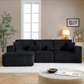 108" Boneless Cloud Sectional Couches, Comfy Fluffy L Shaped Memory Foam Deep Seat Boneless Couch, Modular Sectional