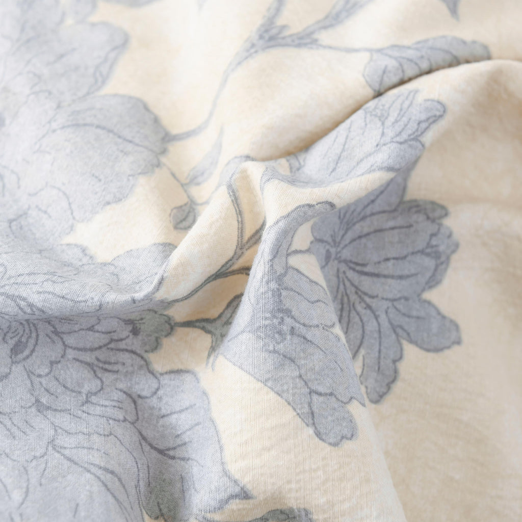 Comforter Set, Ruffle Floral Bedding Set, 3 Pieces, Blue