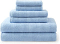 Bath Towels, Soft & Absorbent 100% Cotton Towels, Solid 500 GSM, 6-Piece Bathroom Towel Set with Textured Weave