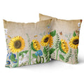 Sunflower Throw Pillows Butterfly Pillow Covers Honeybee Throw Pillow Cover Watercolor Yellow and Blue Floral