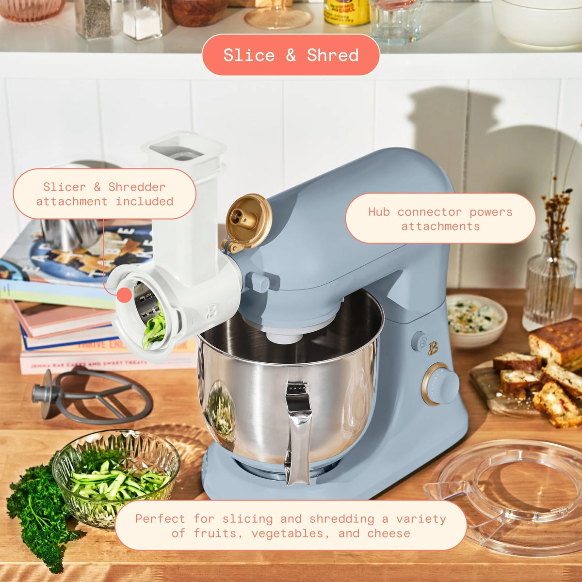 6 Quart Stand Mixer, 600W Tilt-Head Electric Kitchen Mixer with 12 Speeds, Stainless Steel Bowl, Dough Hook, Whisk &