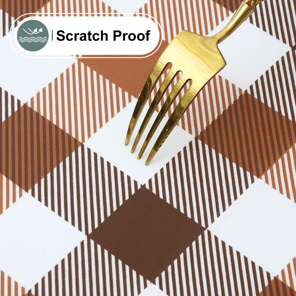 Rectangular Waterproof Vinyl Table Cloth, Flannel Backed Tablecloth