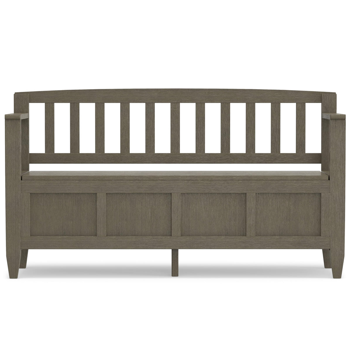 Brooklyn 48" Wide Solid Wood Storage Bench in Farmhouse Grey