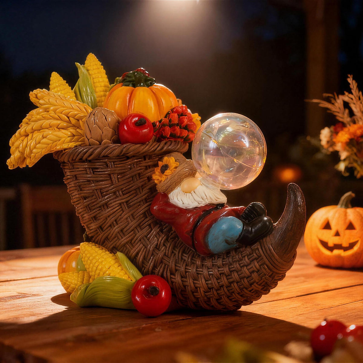 Fall Gnomes Indoor Thanksgiving Gnomes Decorations Tabletop Cornucopia for Fall Decorations Themed Dream of Harvest