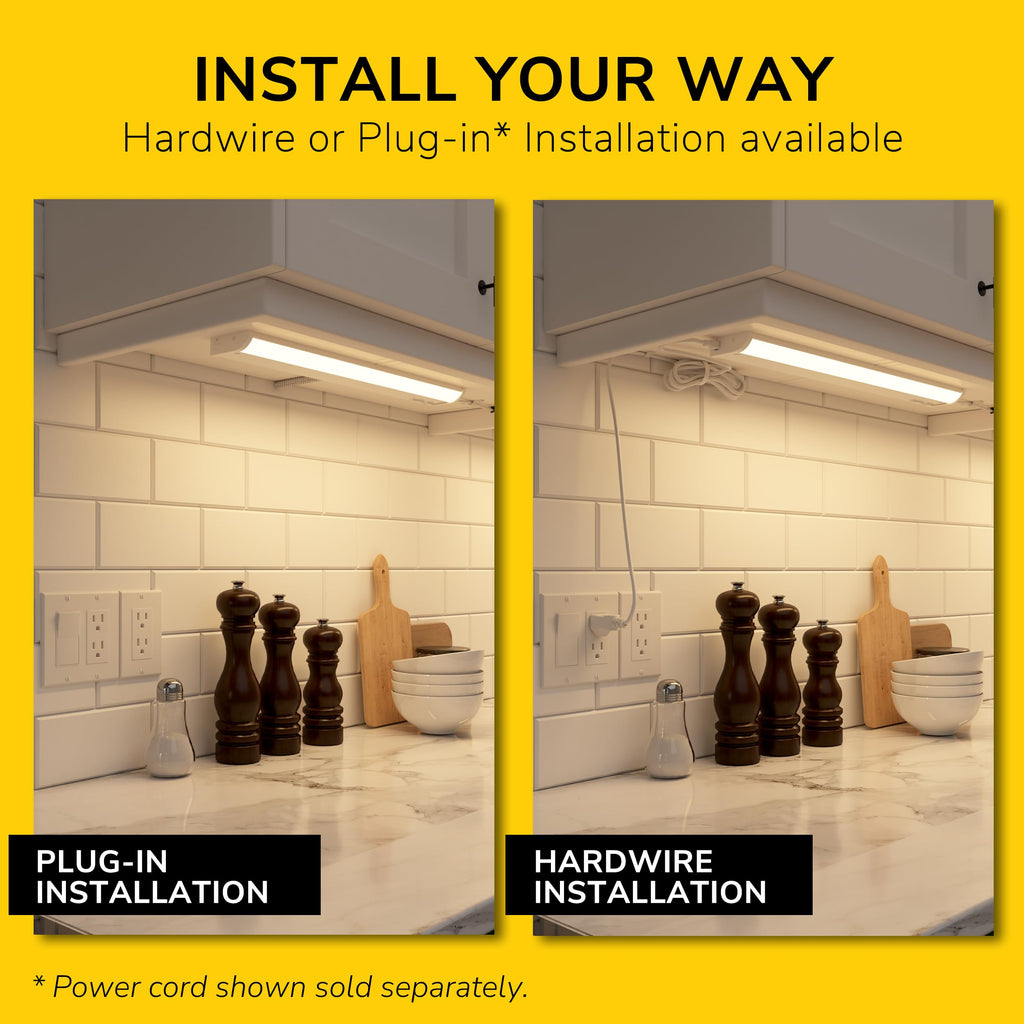 LED Under Cabinet Light, 5-CCT Selectable, Dimmable, White