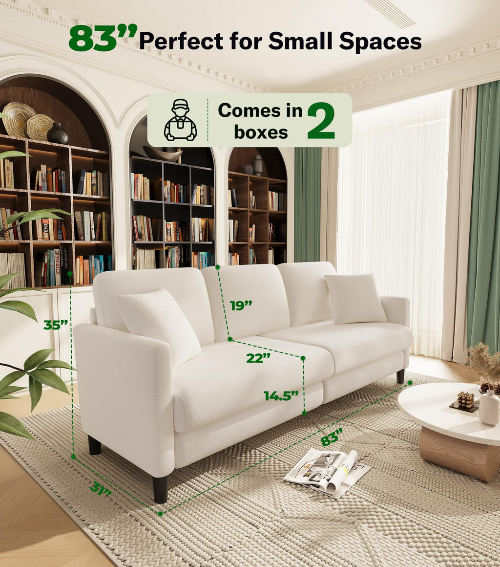 Couches, 83"Teddy Sofa Couch, Sofas