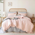 Blush Ruffled Comforter Set, 3-Piece with Two Pillowcases