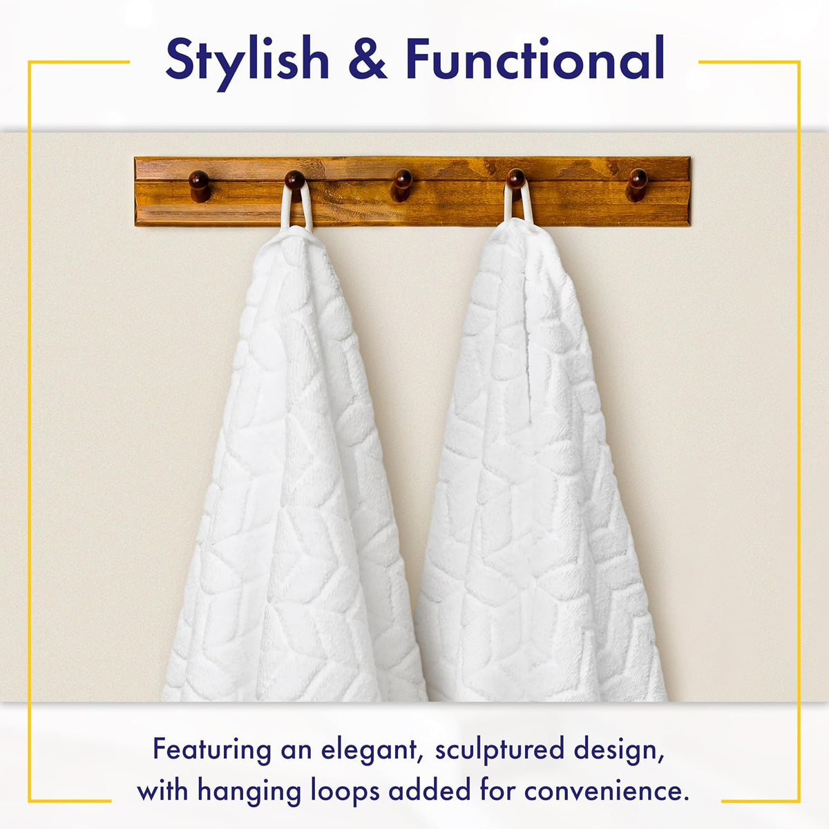 Ultra Soft & Stylish 700 GSM Luxury Bath Towels - 100% Zero-Twist, Long-Staple Cotton - Remarkably Absorbent & Quick