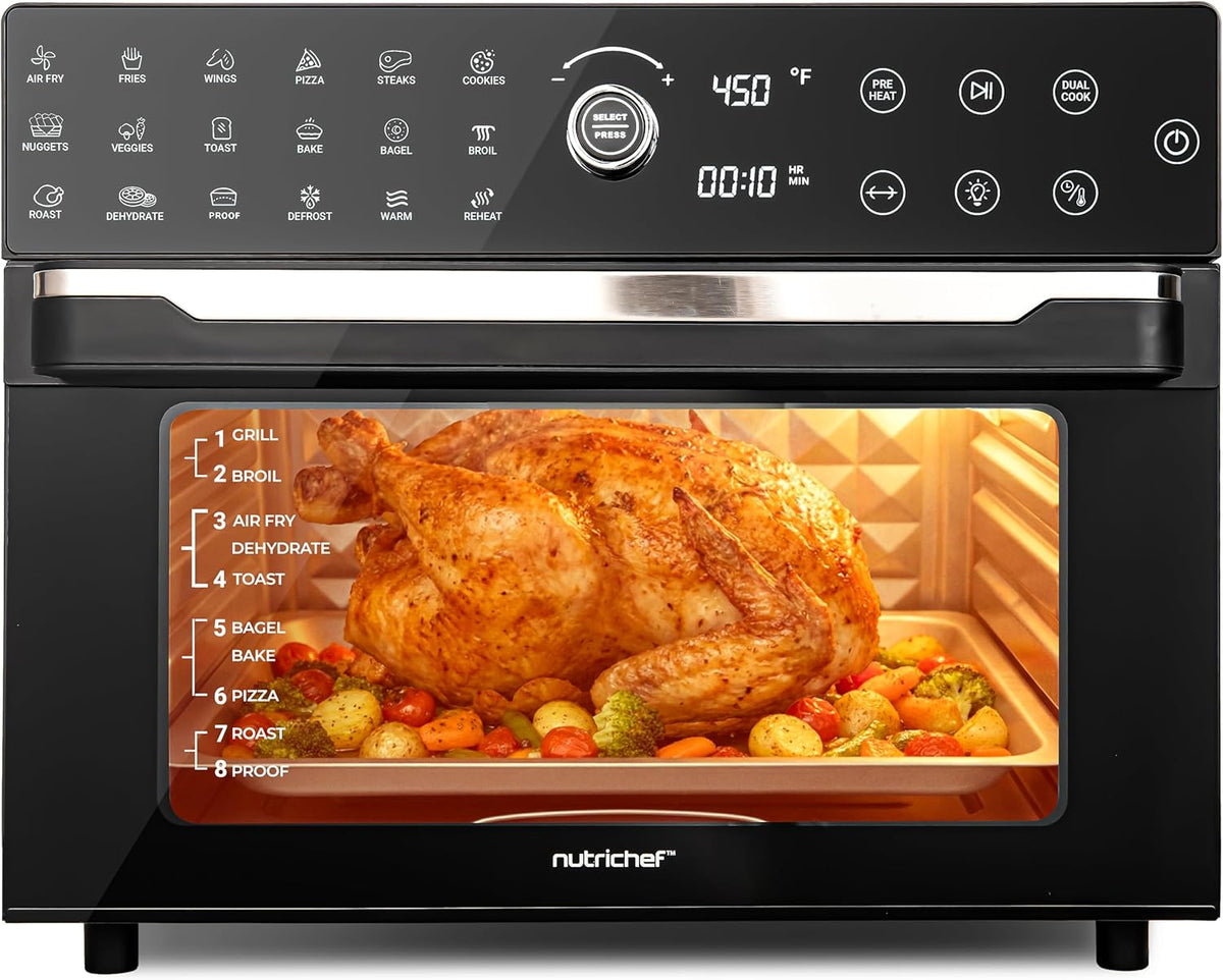 32 Quart Air Fryer & Oven | Digital Airfryer with 20 Presets, Dual Cook, Rotisserie, Bake & More | Multi-Function