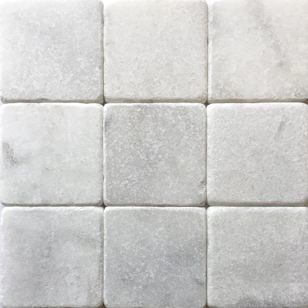 Carrara White 4x4 Tumbled Marble Tile for Wall and Floor