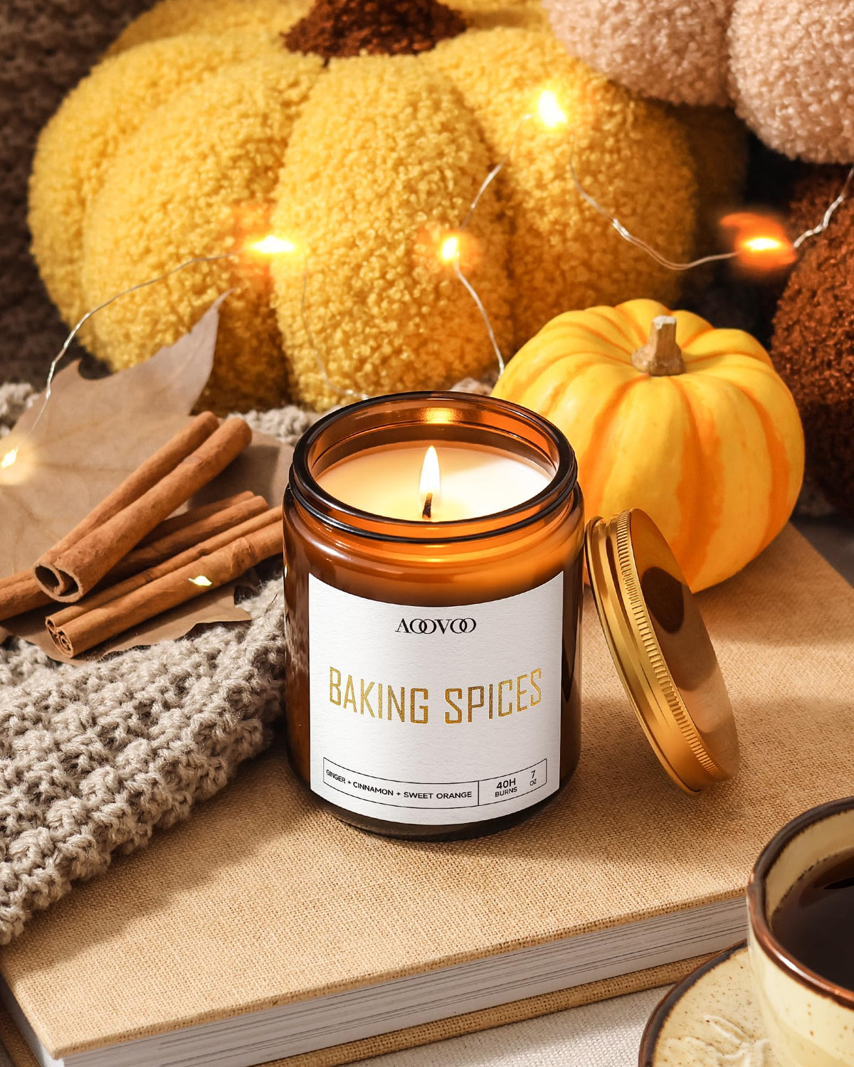 Fall Scented Candles - 6 PC Soy Candle, 42 oz