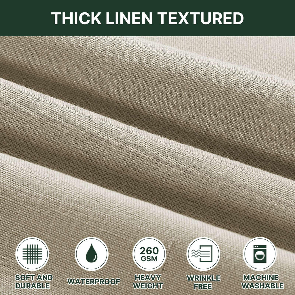 Linen Textured Table Cloths 60 x 104 Inch Premium Solid Tablecloth Spill-Proof Waterproof Table Cover for Dining