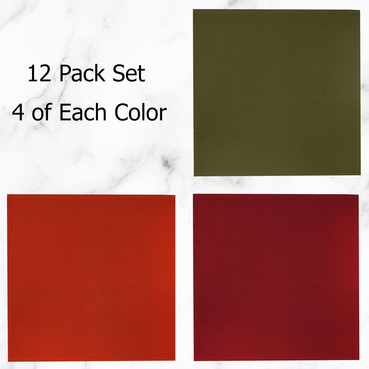 Harvest Cloth Napkins - Set of 12 Pure Cotton Dinner Napkins