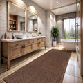 Easy Jute Runner Rug Brown Solid Boho Woven Design Easy-Cleaning Non Shedding Fiber Living Room Bedroom Garden Patio