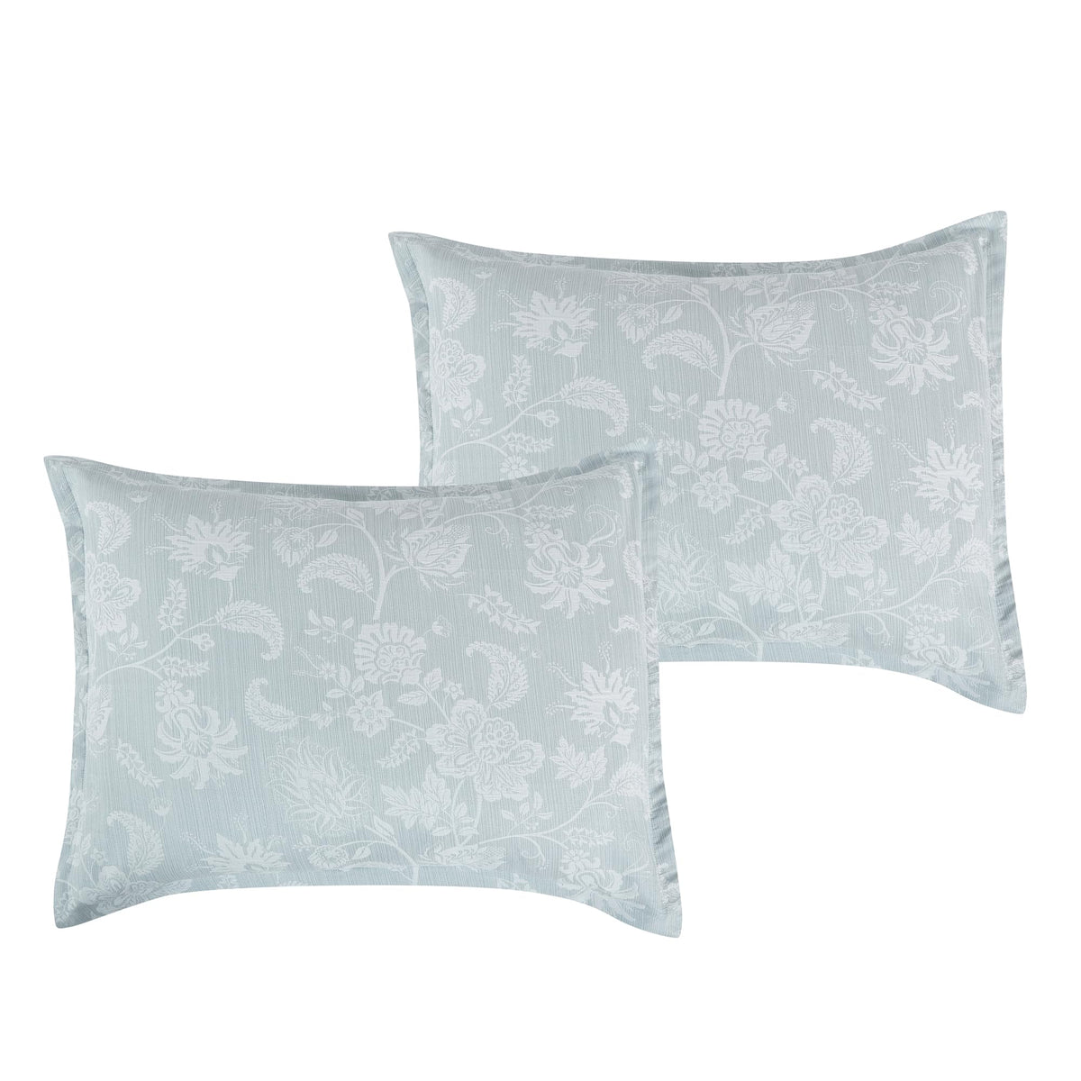 Sage Green Jacquard Comforter Set 7 Piece Floral Damask Bedding Queen Size