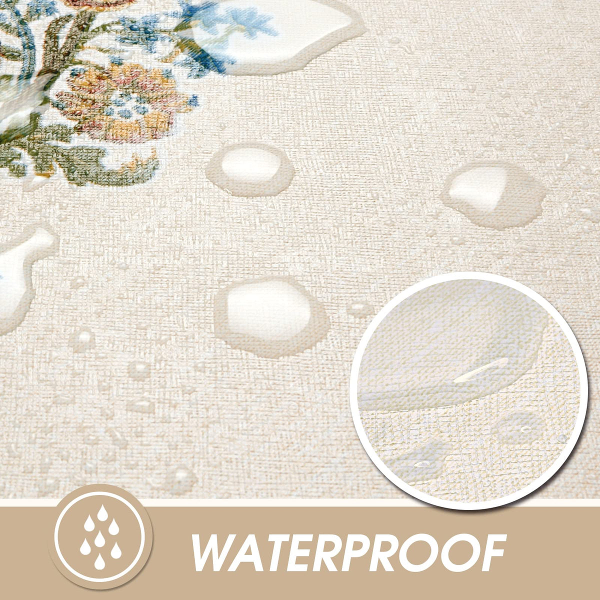 Waterproof Rectangle Vinyl Tablecloths 108x54 Inch