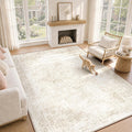 Area Rugs : Washable Vintage Boho Medallion Non Slip Low Pile Rug Soft Retro Distressed Stain Resistant Indoor