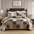 100% Cotton Quilt Set, Farmhouse Patchwork Bedspread