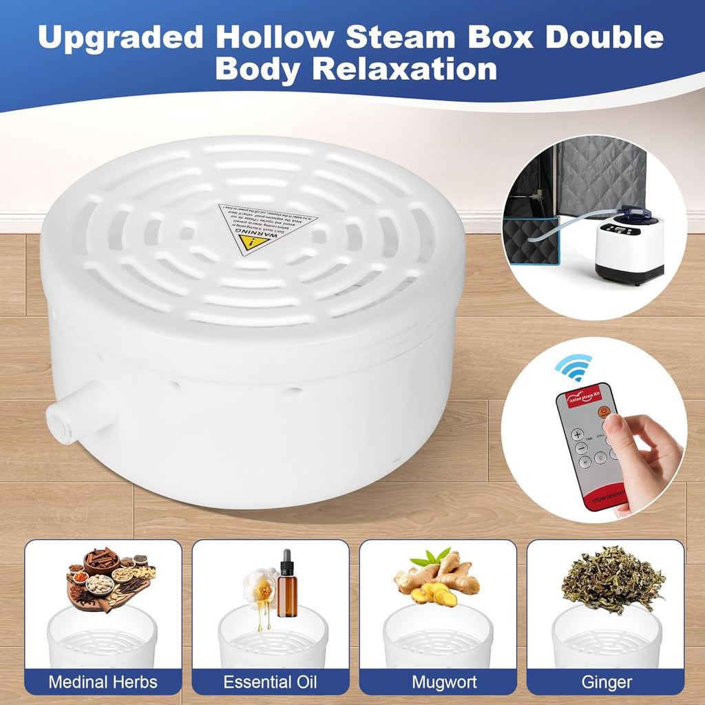 Portable Sauna - Sauna Steamer Machine for Home with 3L 1200W Steamer, 9 Levels