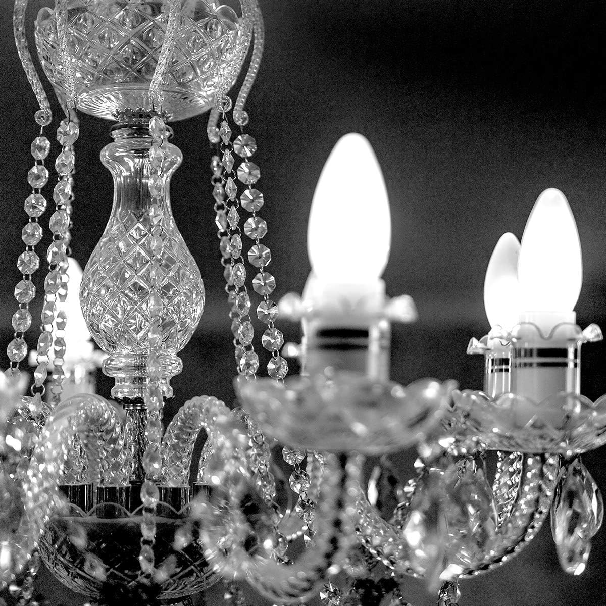 33 FT Clear Glass Crystal Garland Octagon Beads Hanging Chain for Wedding Party Christmas Tree Chandelier Decoration
