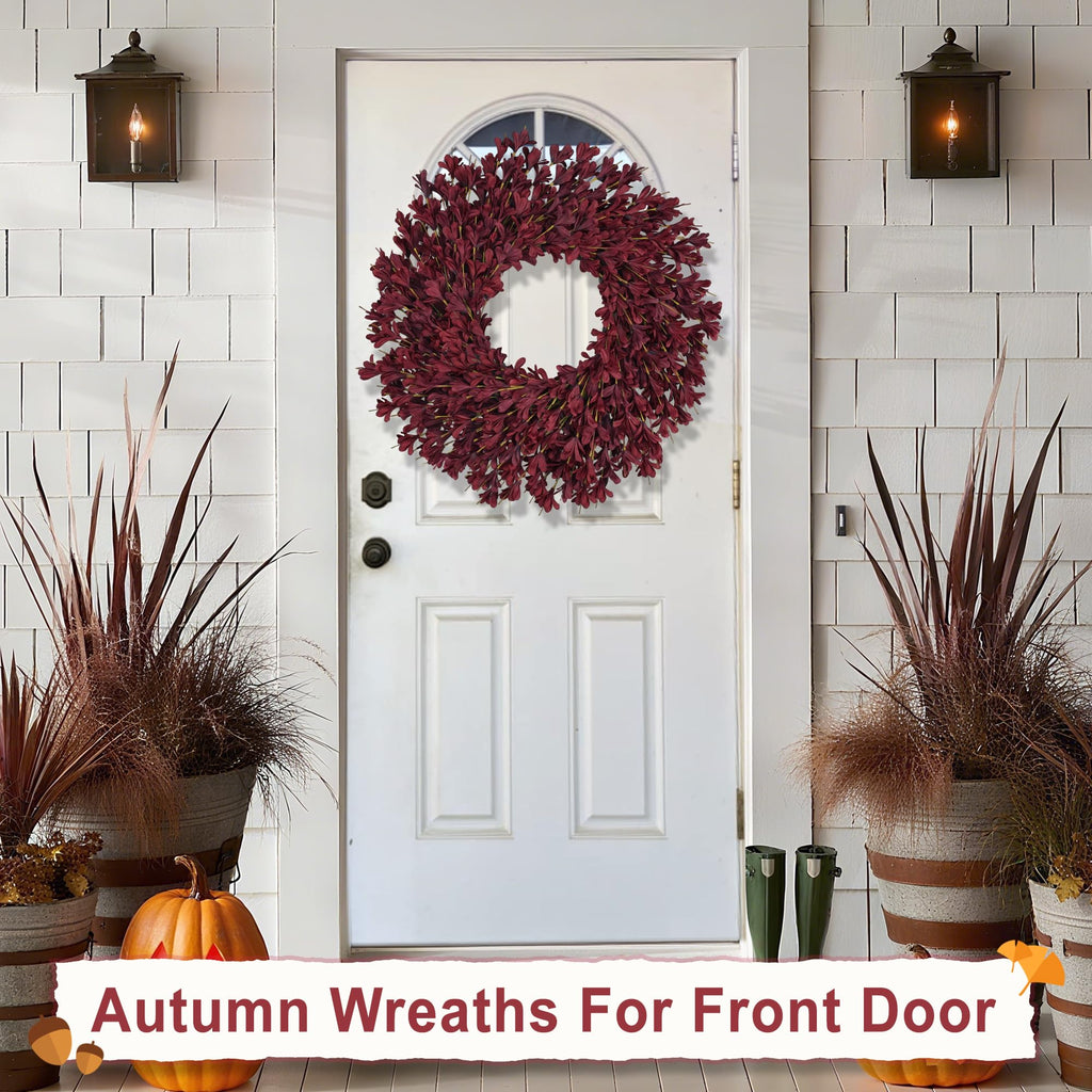 26 Inch Fall Wreaths for Front Door Large Full Autumn Wreath Outdoor Decor