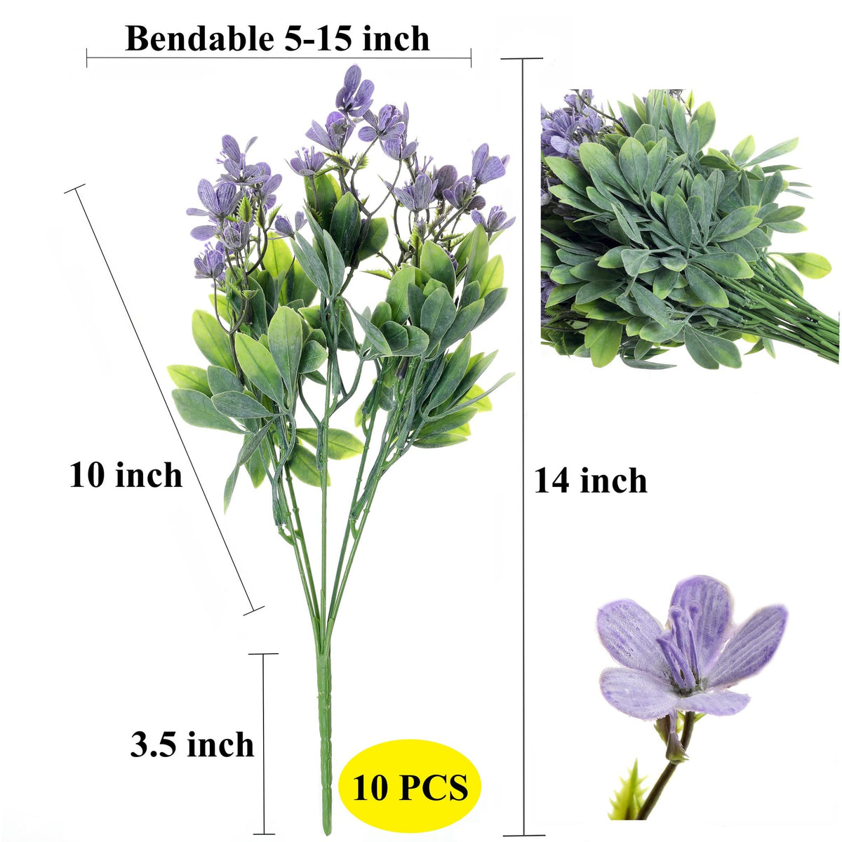 Wildflowers Artificial Flowers Plastic Bouquets Real Touch Faux Ranunculus DIY Home Decor Outdoors Garden Patio