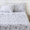 100% Natural Cotton Percale Sheets Set, King Size 4 PC, Breathable&Durable Hotel Quality Bedding, 16" Deep Pocket