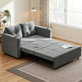 3 in 1 Pull Out Couch, 56 Inch Velvet Sofa Bed, Convertible Sleeper Sofa , Upholstered Loveseat Couch Bed with USB