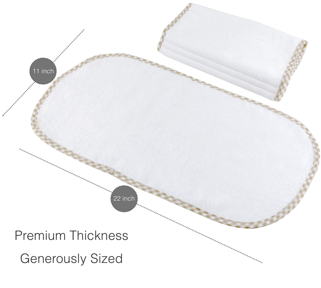Premium Boutique Organic Burp Cloths (4-Pack) Large Face Washcloths - Baby Burp Cloths for Eczema - Thick 22 x 11in