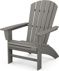 Nautical Curveback Adirondack Chair, HDPE Outdoor Patio Furniture for Deck, Pool, Garden, Made in USA