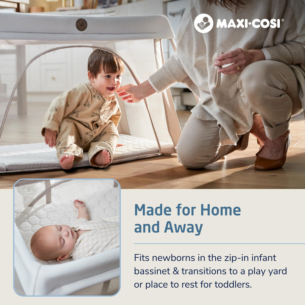 Calao Travel Playard & Bassinet - Classic Graphite