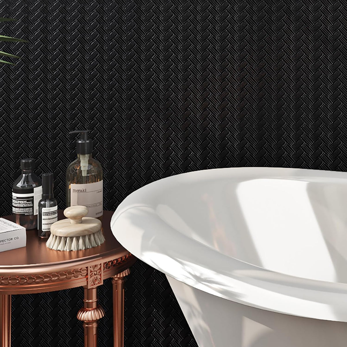15.8x394 Inch Black Textured Wallpaper Peel and Stick Bedroom Living Room Renter Friendly Kitchen Cabinet Contact