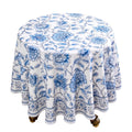 Designer French Round Reusable Tablecloth, Diameter 67"