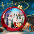 Large Christmas Santa Snow Globe Light up Lantern with 8 Songs, 8.7" Red Big Christmas Snow Globes for Kids Adults
