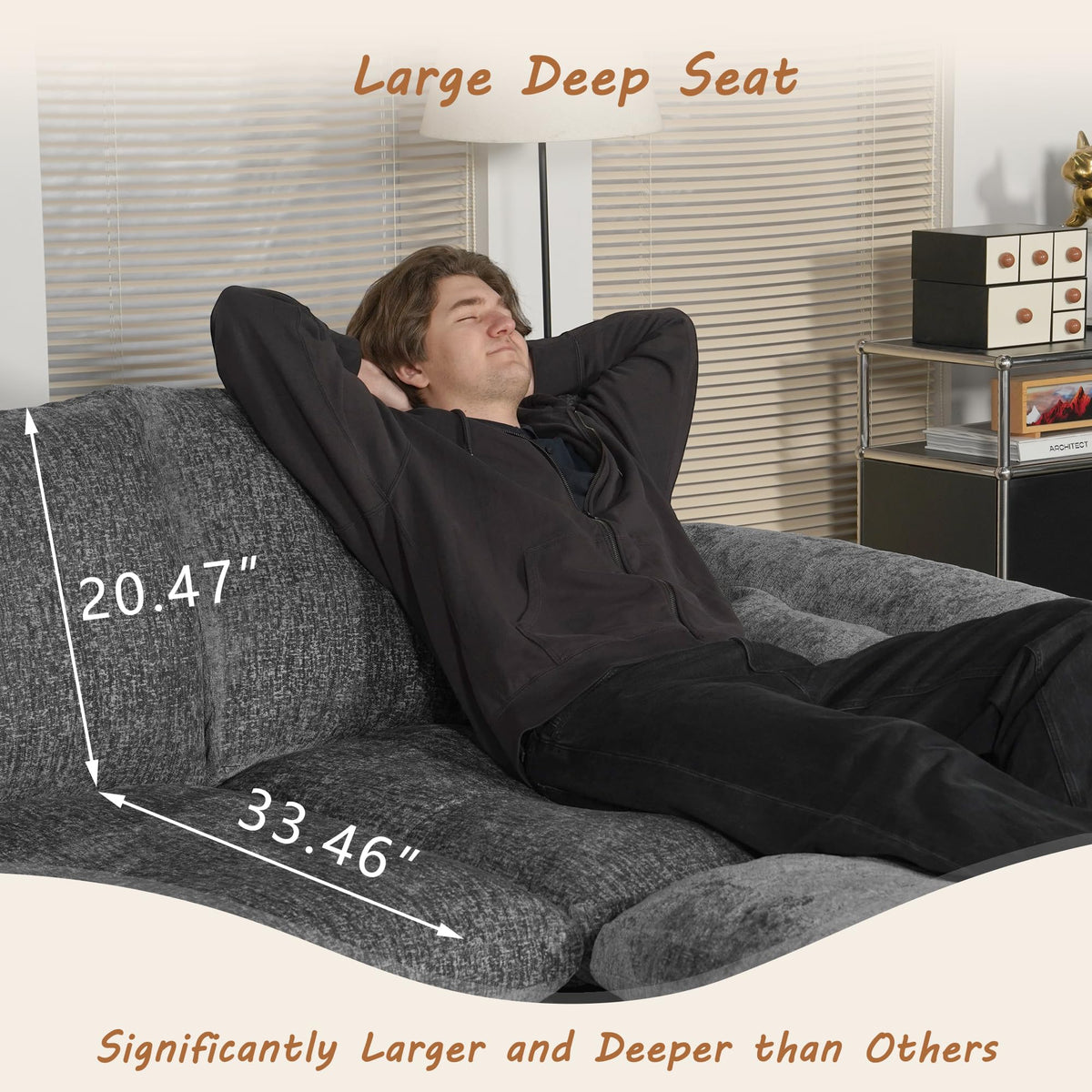115" Modular Sectional Sofa, Boneless Couches