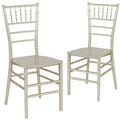 2 Pack HERCULES Series Champagne Resin Stacking Chiavari Chair