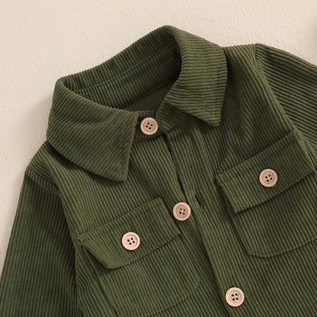 Newborn Baby Boy Girl Clothes Corduroy Long Sleeve Button Up Romper Jumpsuit Collared Bodysuit Fall Winter Outfit