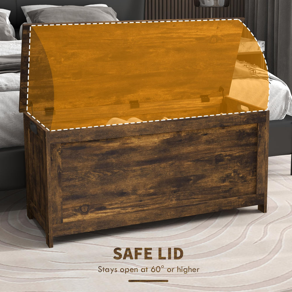 Storage Bench Cut-Out Handles 39.4" x 15.7" x 18.9" Rustic Brown