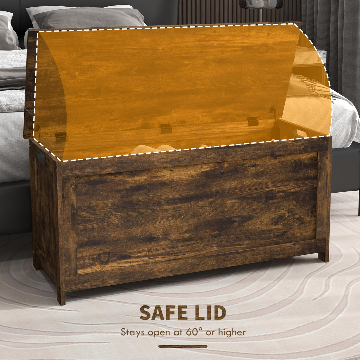 Storage Bench Cut-Out Handles 39.4" x 15.7" x 18.9" Rustic Brown