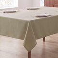 Linen Textured Table Cloths 60 x 120 Inch Premium Solid Tablecloth Spill-Proof Waterproof Table Cover for Dining